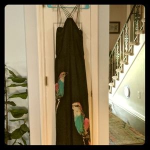 Beautiful black sundress with bird details